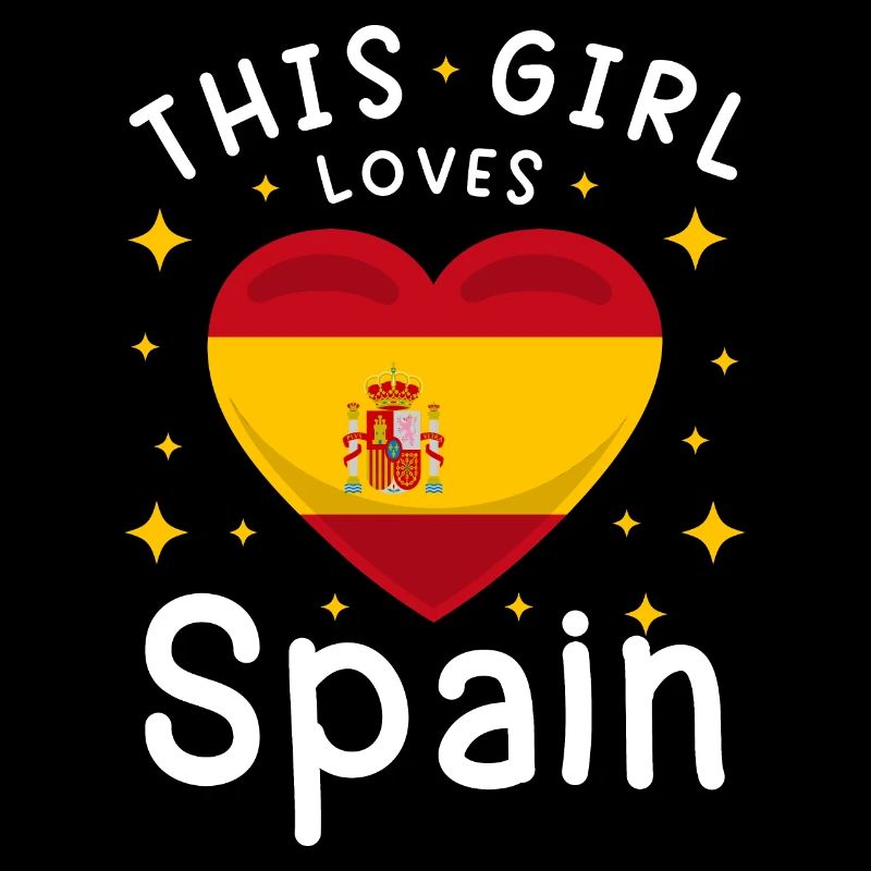 Espagne Drapeau Coeur Espagnol Drapeau Amour