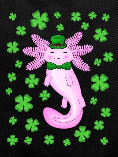 St patricks axolotl pink