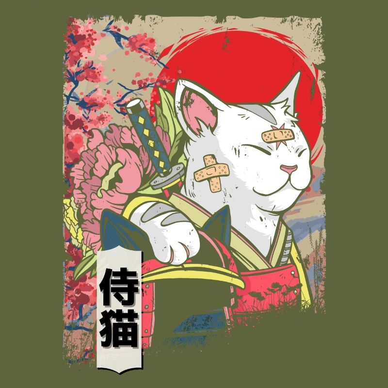 Japan Samurai Cats Warrior Ninja Kitten
