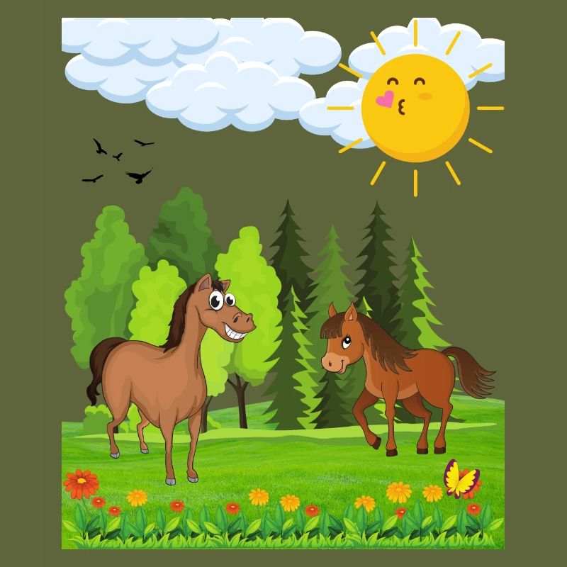 Conception de petits chevaux pour les enfants