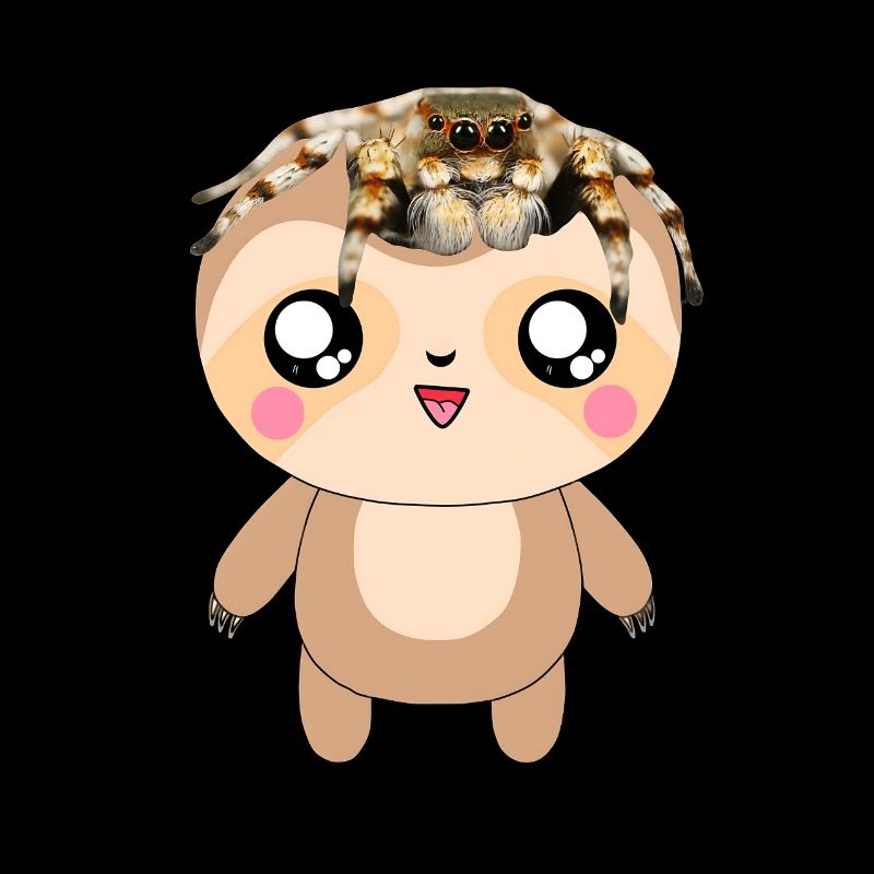 Sloth with jumping spider