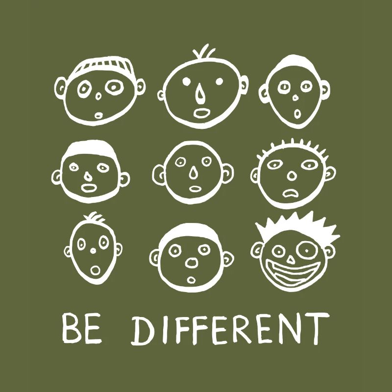 Être différent, être différent, déclaration cool, drôle