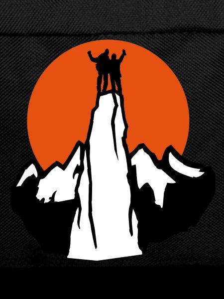 Climbers in the sunset