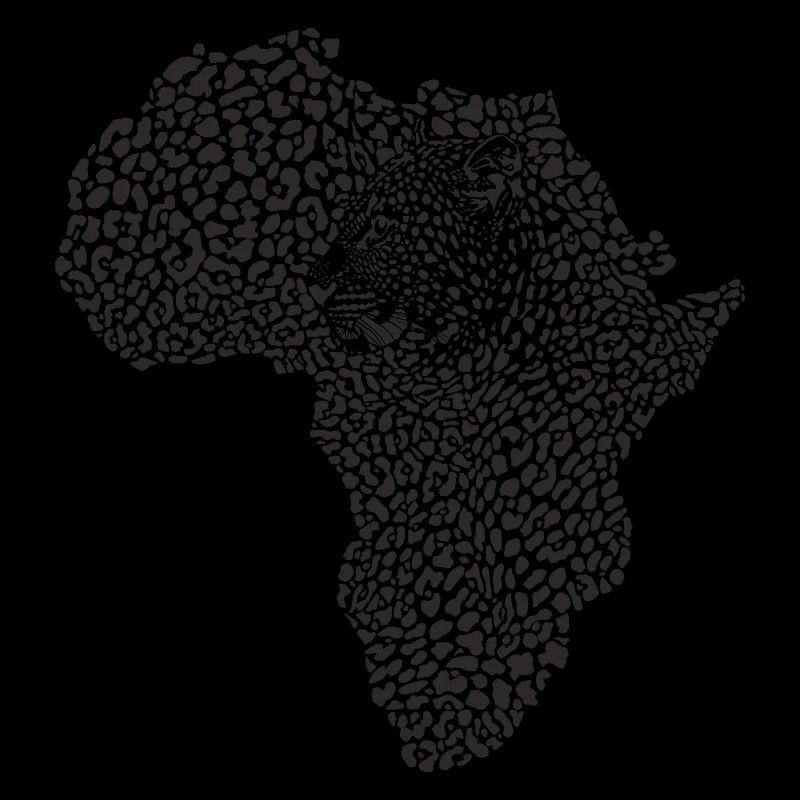 Africa map leopard