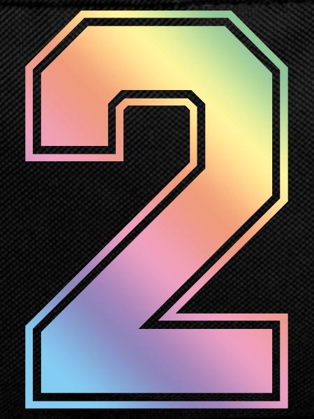 2 Zahl Bunt