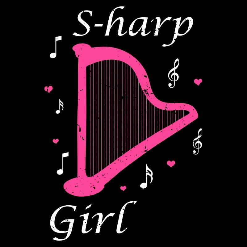 Harp design for harpist and harp player