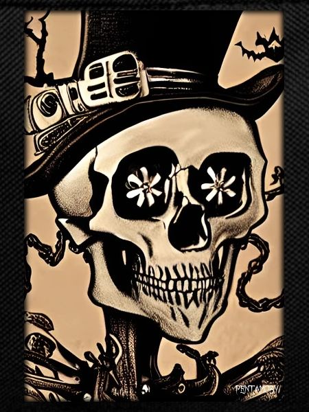 Skeleton Skull Flower Steampunk Halloween
