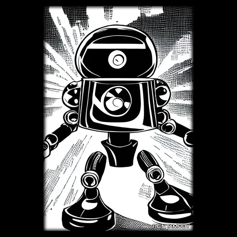 Roboter Comic Zukunft Cyborg Maschine Technik
