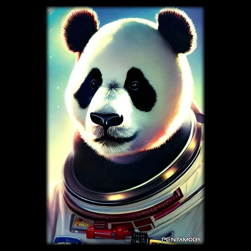 Pandabär Panda Astronaut Zukunft Sci-Fi Technik
