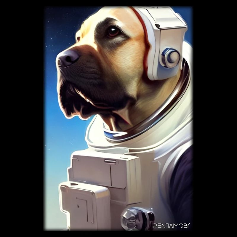 Dog Pet Astronaut Future Sci-Fi Technology