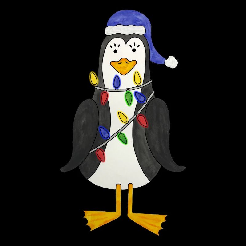 Penguin String Lights Christmas Penguin Xmas