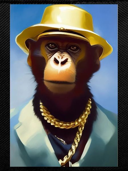 Cooler Affe mit Gold Kette