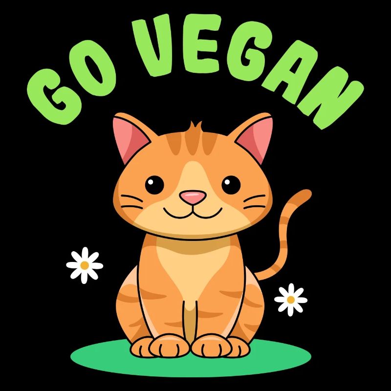 Cat design for proud vegans