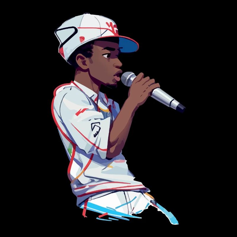 Black Rapper Holding a Microphone