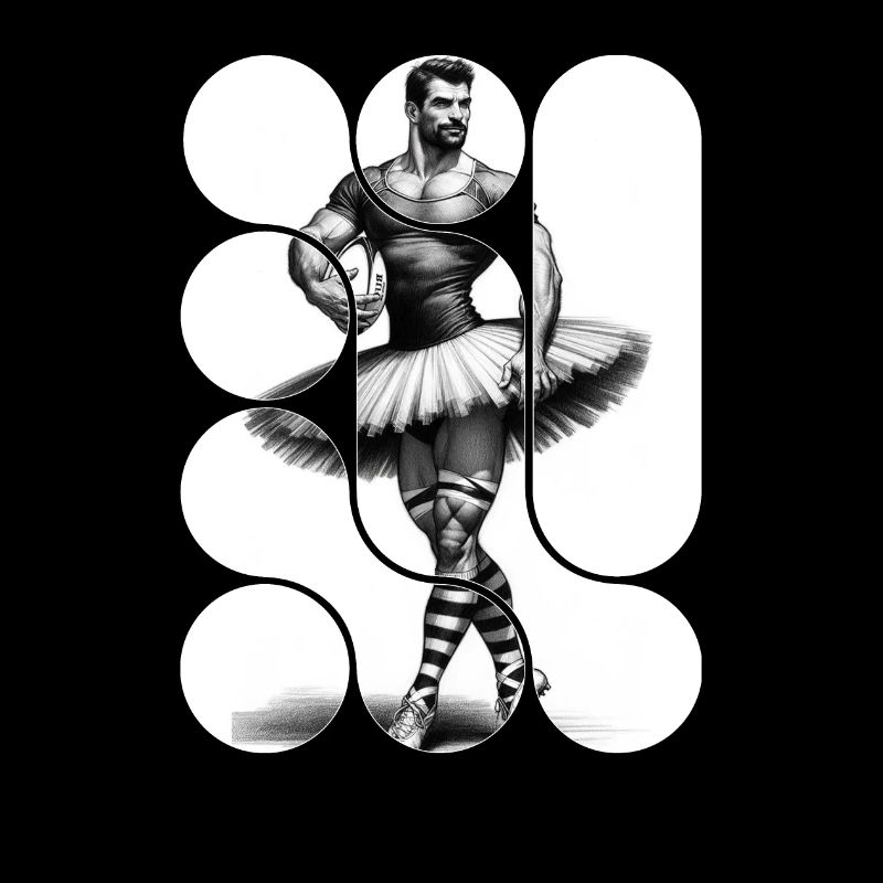 Rugby Man in Tutu - Einzigartiges Design