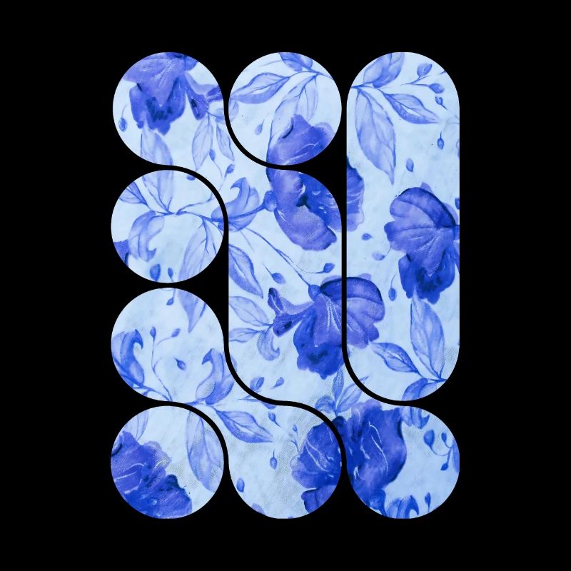 Blue Floral Elegance