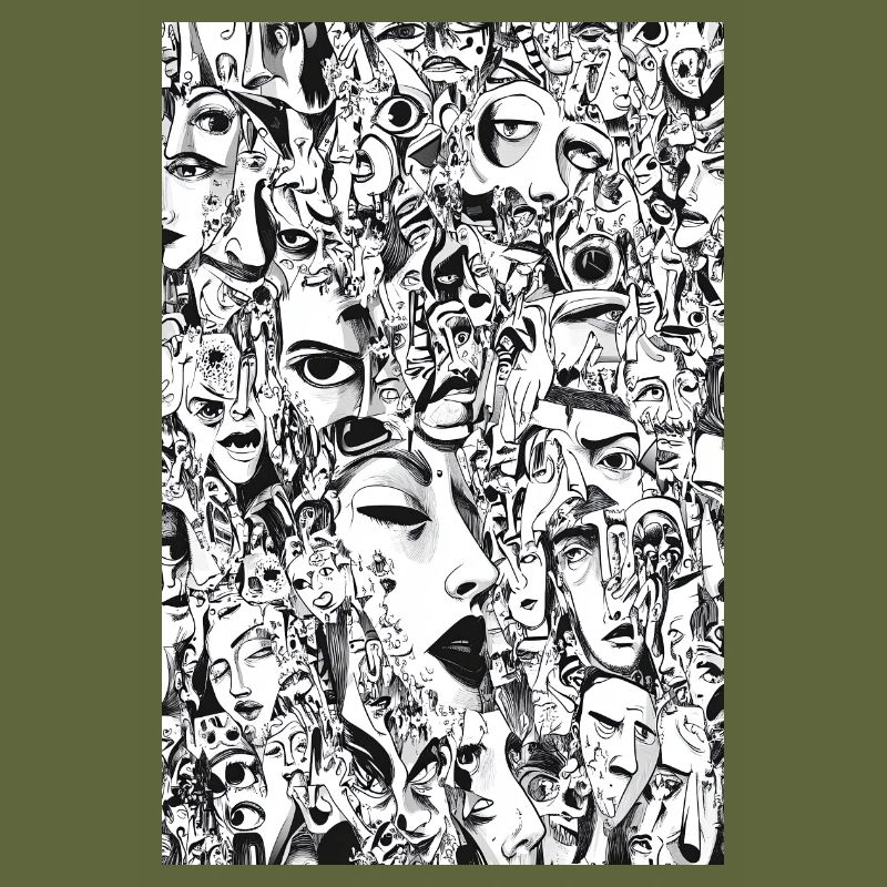 Masken-Mosaik: Gesichtskarussell