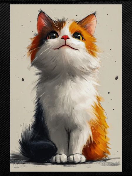 Cute Cat Illustration Poster