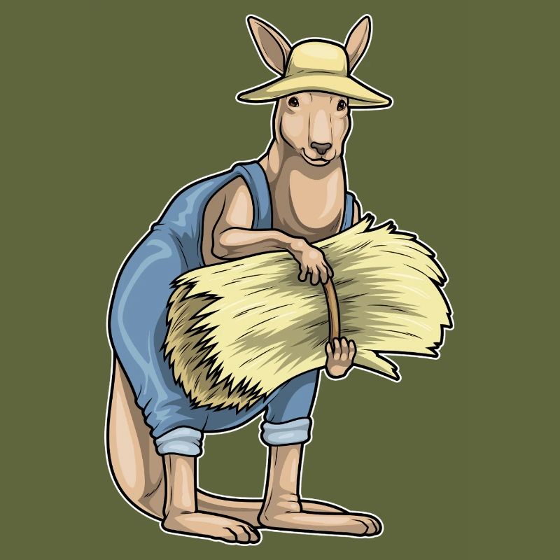 Kangaroo Farmer Straw