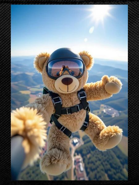 Bear Parachuting Adventure