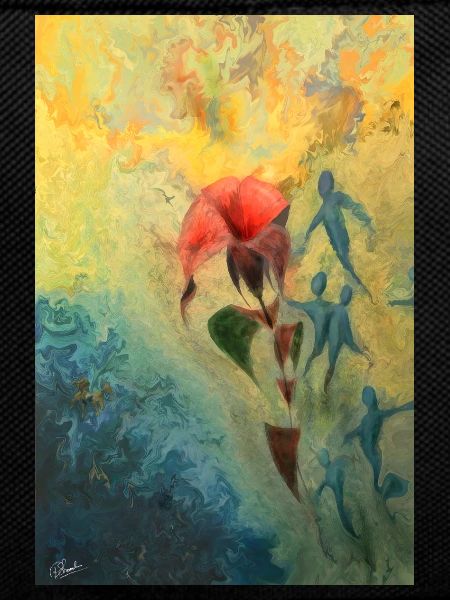 Scène florale abstraite
