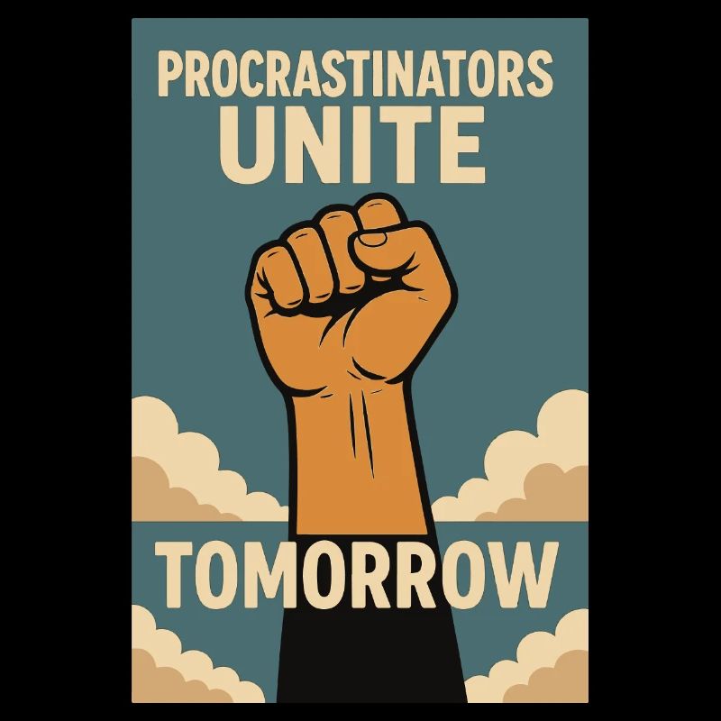Procrastinators,Procrastinators Unite, Tomorrow
