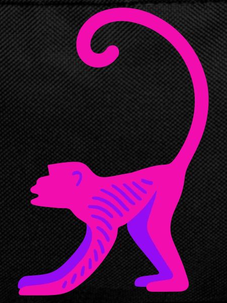 Singe rose fluo