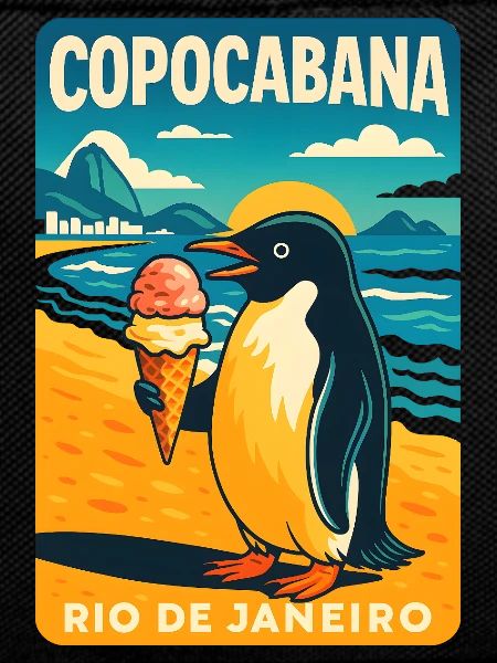 Copocabana Penguin Rio Poster