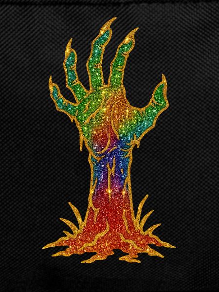 Regenbogen-Glitzerhand Erwachen