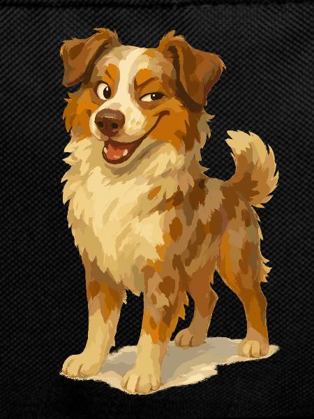 Naughty Australian Shepherd Cartoon
