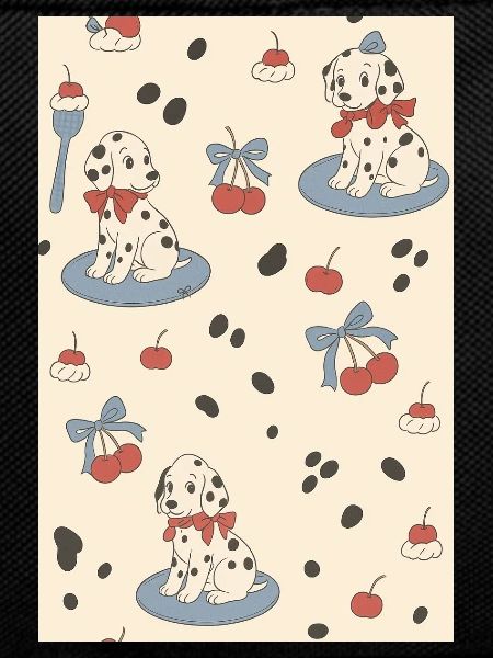 Dalmatian Puppies Charm Cherries