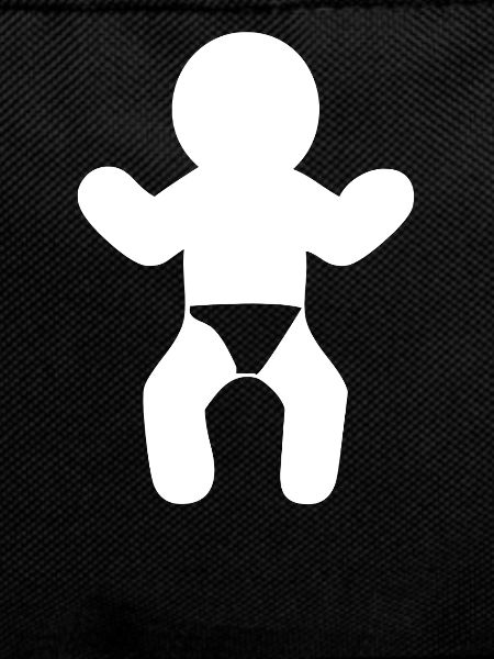 Baby silhouette in diaper
