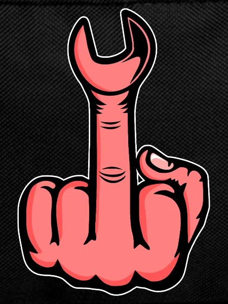 Middle Finger Stinky Finger Wrench Design
