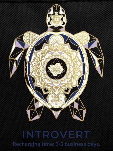 Geometrische Schildkröte Mandala Introvert