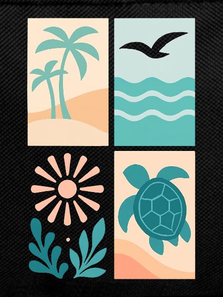 Tropical Coastal Four-Frame Series