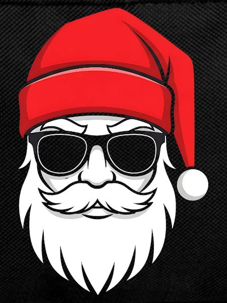 Cool Santa with beard and sunglasses
