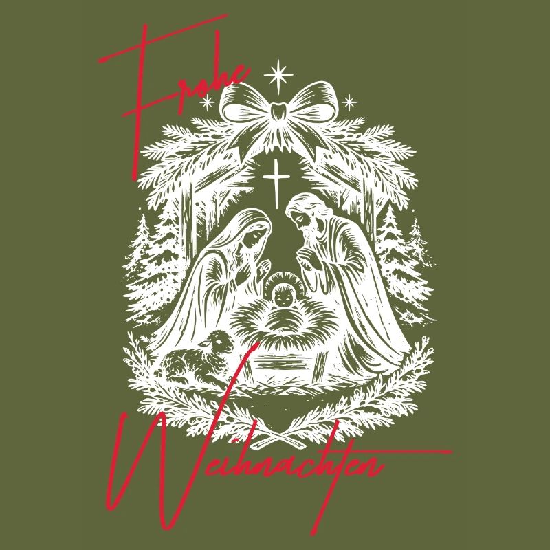 Weihnachtskrippe Schwarz Weiß