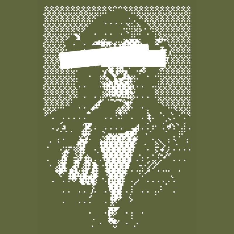 Blindfolded monkey criminal