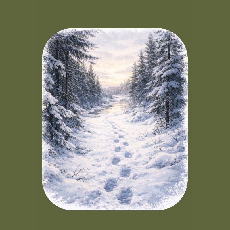 Winter Forest Path Morgenschein