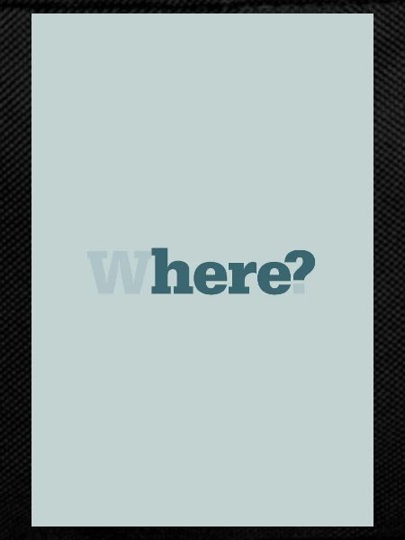 Where? – Modernes Minimal Poster