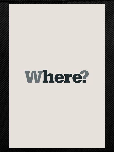 Where? – Modernes Minimal Poster
