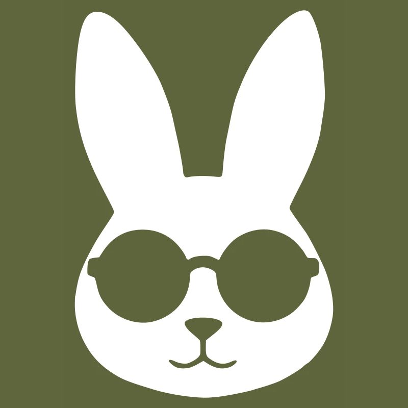 Cool Bunny Sunglasses Clean Vector