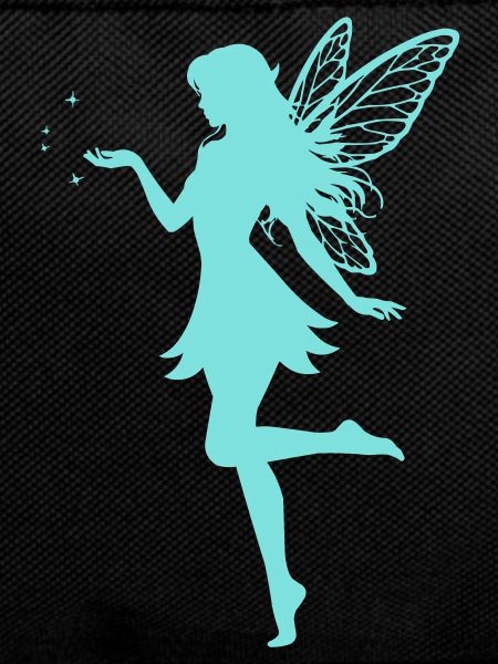 Fairy silhouette with stars