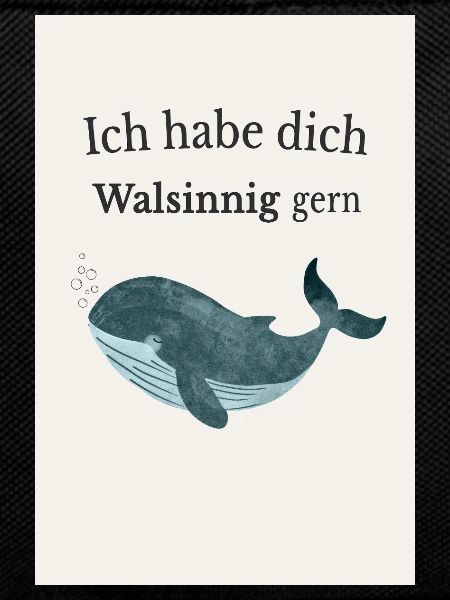Loving Whale Poster – Walsinnig gern