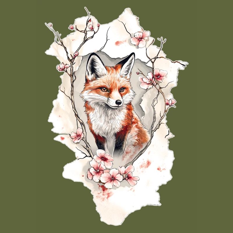 Fuchs Kirschblüten