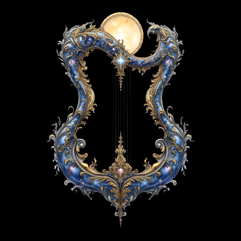 Ornamental Lunar Frame with Threads