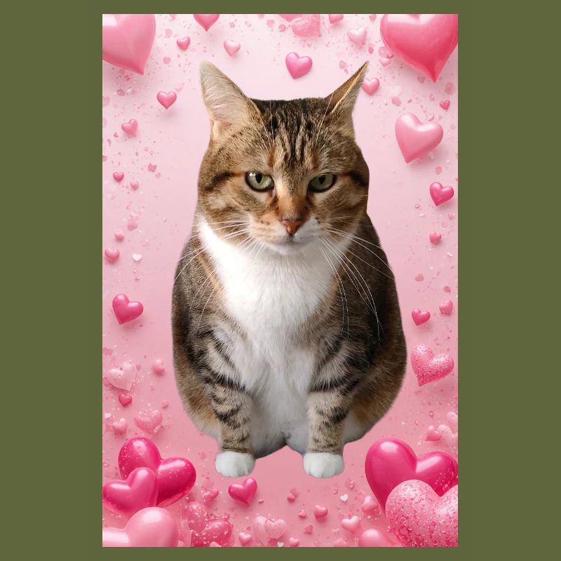 Missty chat avec des coeurs