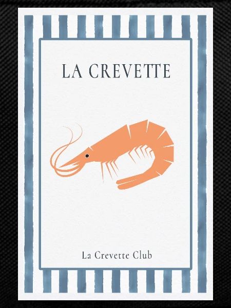 La Crevette French Shrimp Poster