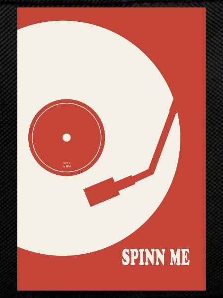 Spin Me – Retro Vinyl Turntable Poster