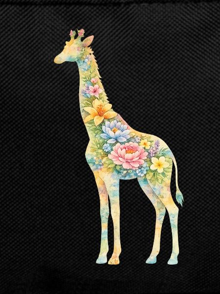 Giraffe Blumen Silhouette